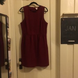 JCrew Burgundy A-Line Dress